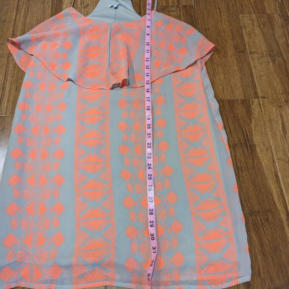 Charlotte Russe Orange/Tan Aztec Print Dress - Picture 5 of 8